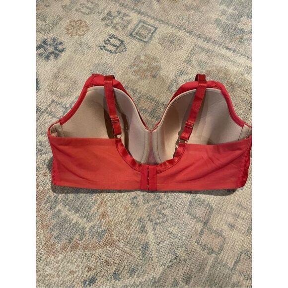 Thirdlove Red Chevron Adjustable Strap Underwire Contour Demi Bra Size 40E - Picture 4 of 7